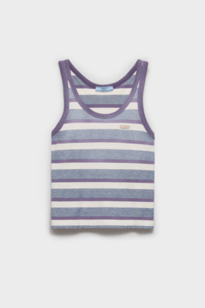 Prada Bayadere stripe jersey tank top