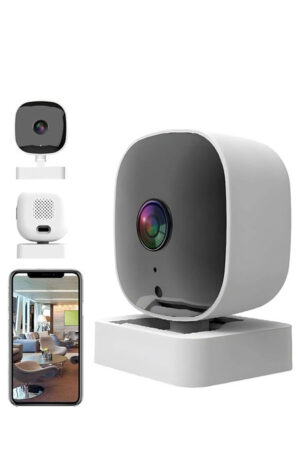 (2 Pcs)Crystal-Clear 2K Security Camera with Color Night Vision, 24/7 Recording & Smart Alerts, 2.4G WiFi Indoor HD Camera for Home Yard Garden Farm, Easy Install