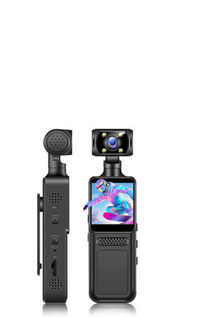 4K WiFi Action Camera with 180° Rotating Lens and LED Light, 40MP Ultra HD, 135° Wide Angle, APP Control Water Proof Handheld Camera for Outdoor Sports, 1000mAh Long Battery